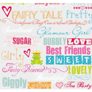 Fancy Pants Designs - Rub Ons - Girl Phrases, CLEARANCE