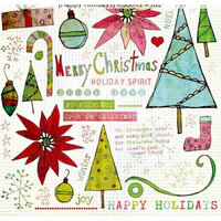 Fancy Pants Designs - Happy Holidays Collection - Rub Ons, CLEARANCE
