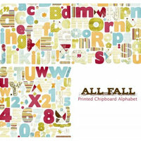 Fancy Pants Designs - All Fall Collection - Self Adhesive Chipboard Alphabets, CLEARANCE