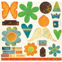 Fancy Pants Designs - About A Boy Collection - Die Cut Titles and Tags - About A Boy, CLEARANCE