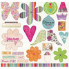Fancy Pants Designs - Daydream Collection - Die Cut Titles and Tags - Daydream, CLEARANCE
