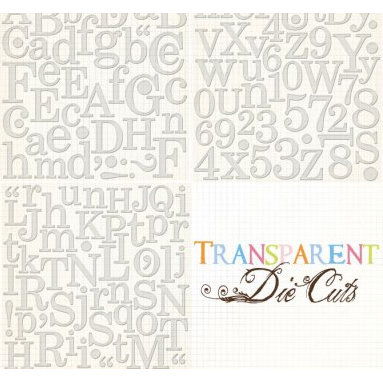 Fancy Pants Designs - 12x12 Transparent Clear Cuts - See-Through Letters, CLEARANCE