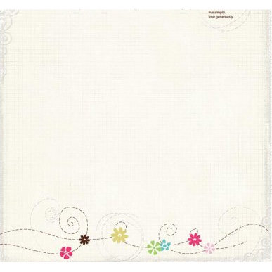 Fancy Pants Designs - Simplicity Collection - 12x12 Printed Transparent Overlays - Live Simply, CLEARANCE