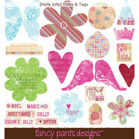 Fancy Pants Designs - Holly Jolly Collection - Christmas - Titles and Tags, CLEARANCE