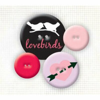 Fancy Pants Designs - Buttons - Valentine's Day - With Love, CLEARANCE