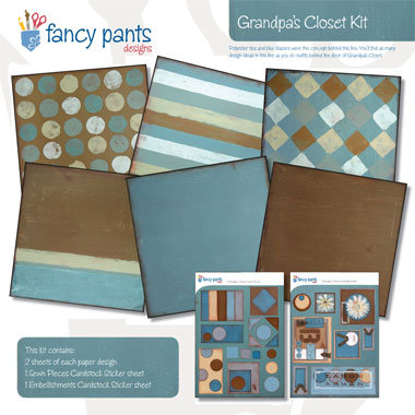 Fancy Pants Designs - Grandpa's Closet Kit, CLEARANCE