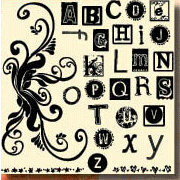 Fancy Pants Designs - 6x6 Acrylic Stamps - Chic Alphabet, CLEARANCE