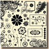 Fancy Pants Designs - 12x12 Acrylic Stamps - Pollen Dust