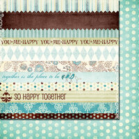 Fancy Pants Designs - Happy Together Collection - 12 x 12 Double Sided Paper - Strips