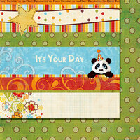 Fancy Pants Designs - It's Your Day Collection - 12 x 12 Double Sided Paper - Strips, CLEARANCE