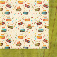Fancy Pants Designs - It's Your Day Collection - 12 x 12 Double Sided Paper - Cake Time, CLEARANCE