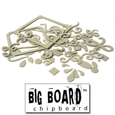 Fancy Pants Designs - Big Board Chipboard - Scrolls