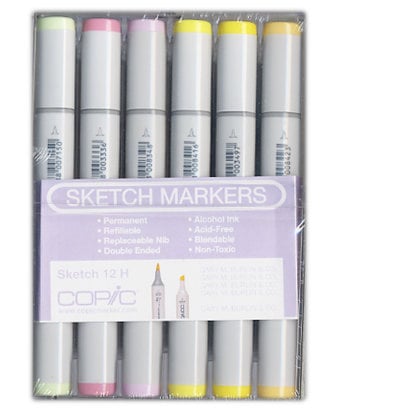 Copic - Sketch Marker Set - Very Pastel - 12 Piece Set