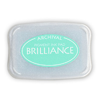 Tsukineko - Brilliance - Archival Pigment Ink Pad - Pearlescent Jade