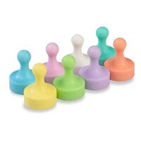 Glassboard Studio - Pawn-Shaped Neodymium Magnet - Pastel Multi-Color - 8 Pack