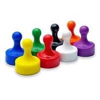 image of Glassboard Studio - Pawn-Shaped Neodymium Magnets - Multi-Color - 8 Pack