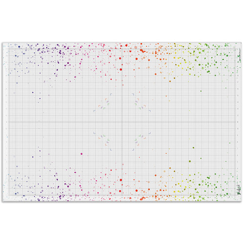 Glassboard Studio - 24 x 36 Magnetic Glass Craft Mat - Color Burst