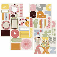 GCD Studios - No Worries Collection - Self Adhesive Die Cut Chipboard - No Worries- Family - Flowers , CLEARANCE