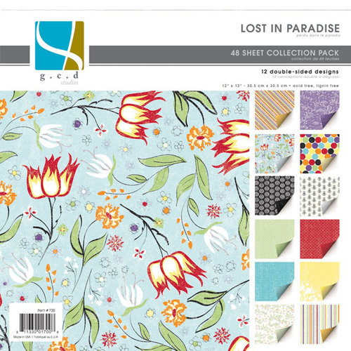 GCD Studios - Lost in Paradise Collection - 12x12 Double Sided Paper Collection Pack - Lost in Paradise - Travel - Beach , CLEARANCE