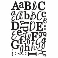 GCD Studios - Letter Stickers - Black Glitter