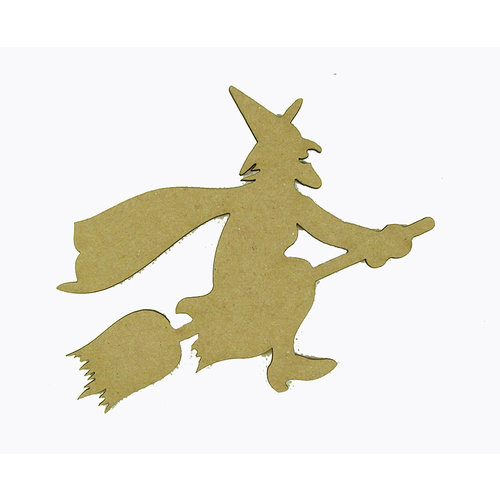 Grapevine Designs and Studio - Halloween - Chipboard Shapes - Flying Witch