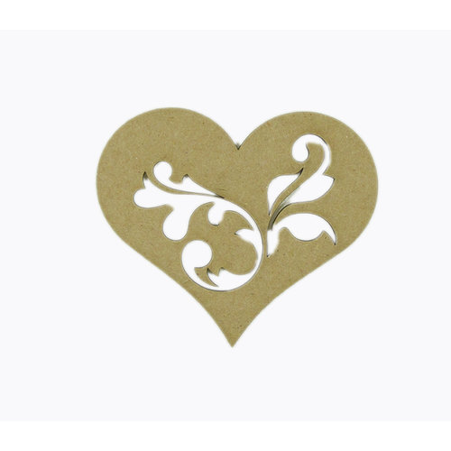 Grapevine Designs and Studio - Chipboard Shapes - Flourish Heart 2