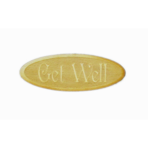 Grapevine Designs and Studio - Wood Shapes - Get Well - Oval