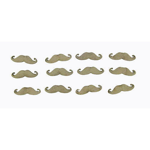 Grapevine Designs and Studio - Chipboard Shapes - Itty Bitty Pieces - Mustache