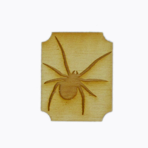 Grapevine Designs and Studio - Halloween - Wood Shapes - Spider on Postage