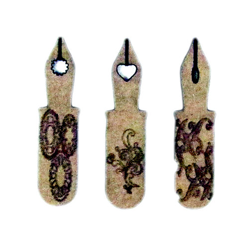 Grapevine Designs and Studio - Chipboard Shapes - Etched Nibs