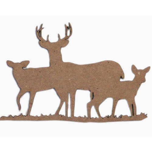Grapevine Designs and Studio - Chipboard Shapes - Deer Family