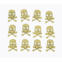 Grapevine Designs and Studio - Halloween - Chipboard Shapes - Itty Bitty Pieces - Skull and Crossbones