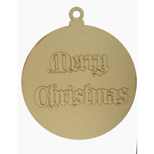 Grapevine Designs and Studio - Wood Shapes - Merry Christmas Ornament
