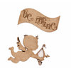 Grapevine Designs and Studio - Chipboard Shapes - Small Cherub with Be Mine Banner