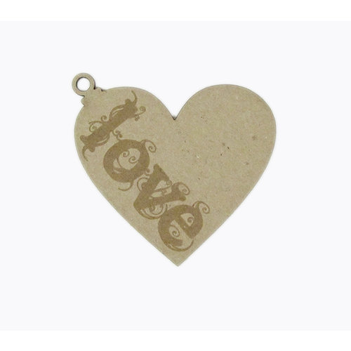 Grapevine Designs and Studio - Chipboard Shapes - Love Heart Ornament - Large