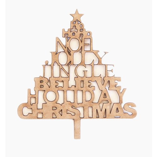 Grapevine Designs and Studio - Christmas - Chipboard Shapes - Holiday Sayings Tree