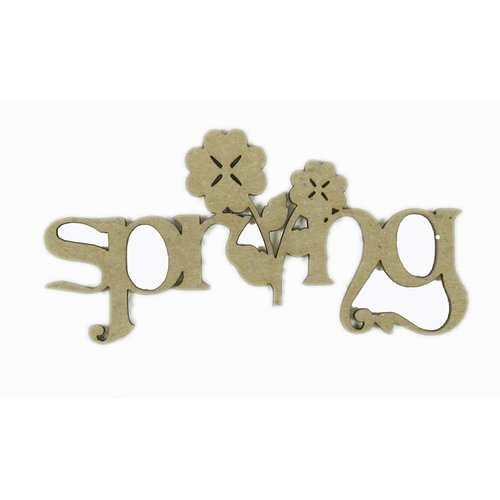 Grapevine Designs and Studio - Chipboard Shapes - Spring with Flower