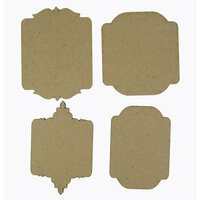 Grapevine Designs and Studio - Chipboard Shapes - Fancy Tags - Set of 4