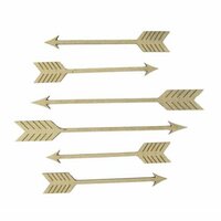 Grapevine Designs and Studio - Chipboard Shapes - Arrows - Pack of 6