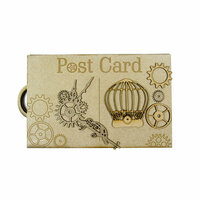 Grapevine Designs and Studio - Wood and Chipboard Shapes - Steampunk Postcard Book