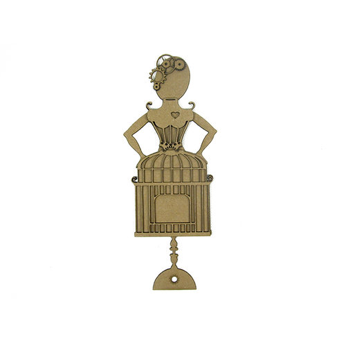 Grapevine Designs and Studio - Chipboard Shapes - Gear Birdcage Girl 2