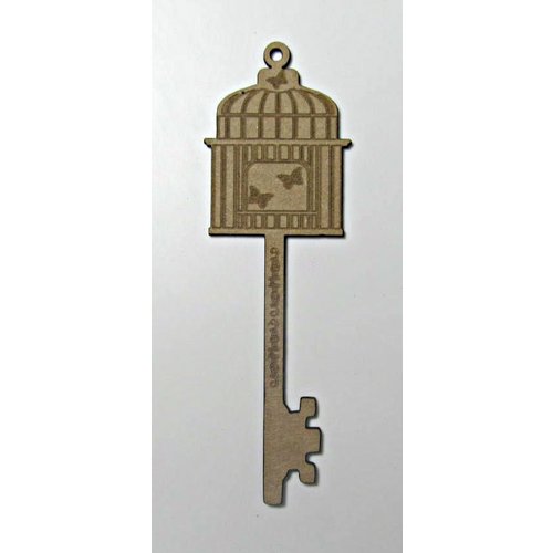 Grapevine Designs and Studio - Chipboard Shapes - Butterfly Cage Key