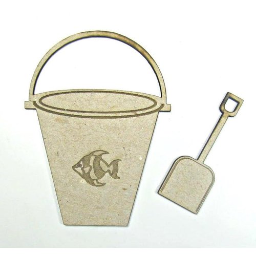 Grapevine Designs and Studio - Chipboard Shapes - Sand Bucket