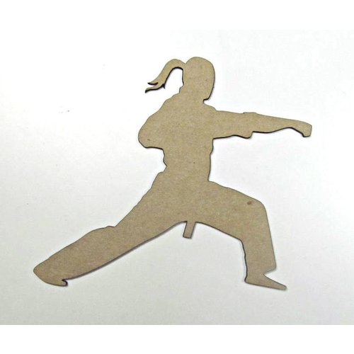 Grapevine Designs and Studio - Chipboard Shapes - Karate Girl