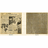Graphic 45 - Communique Collection - 12 x 12 Double Sided Paper - Society Page