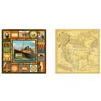 Graphic 45 - Transatlantique Collection - 12 x 12 Double Sided Paper - Bon Voyage