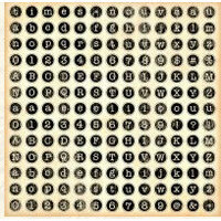 Graphic 45 - Times Nouveau Collection - 12x12 Die Cuts - Alphabet