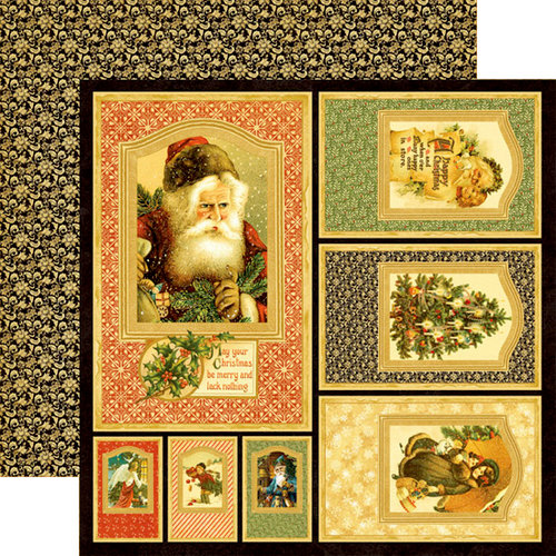 Graphic 45 - Christmas Past Collection - 12 x 12 Die Cuts - Frames