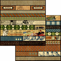 Graphic 45 - A Proper Gentleman Collection - 12 x 12 Die Cuts - Borders