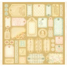 Graphic 45 - Baby 2 Bride Collection - 12x12 Die Cuts - Tags